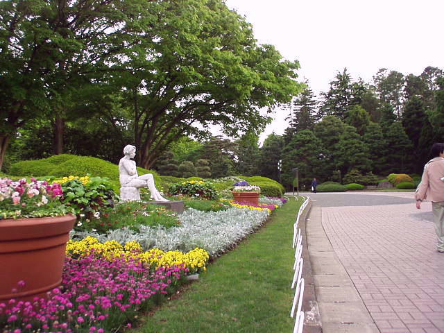 正門入り口近くの花壇